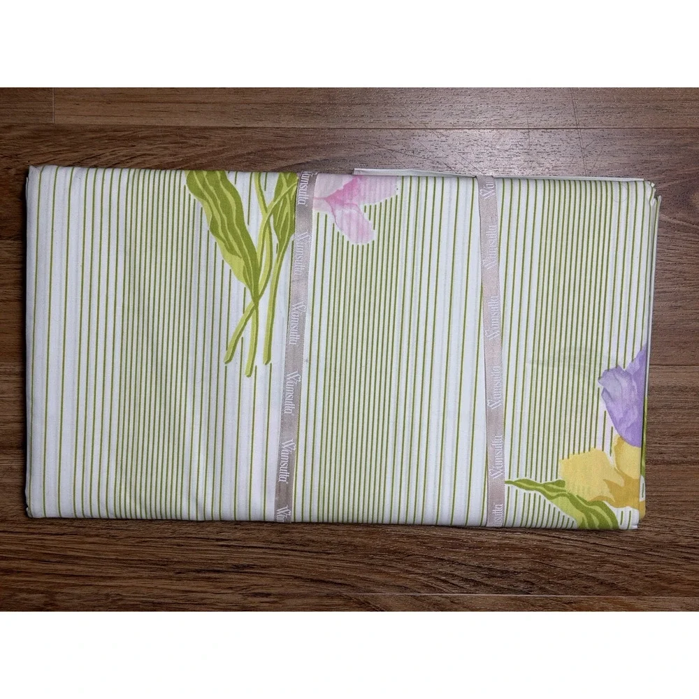 Vintage CHRISTIAN DIOR Wamsutta No Iron Dior Twin Flat Sheet La Tulipe Tulip